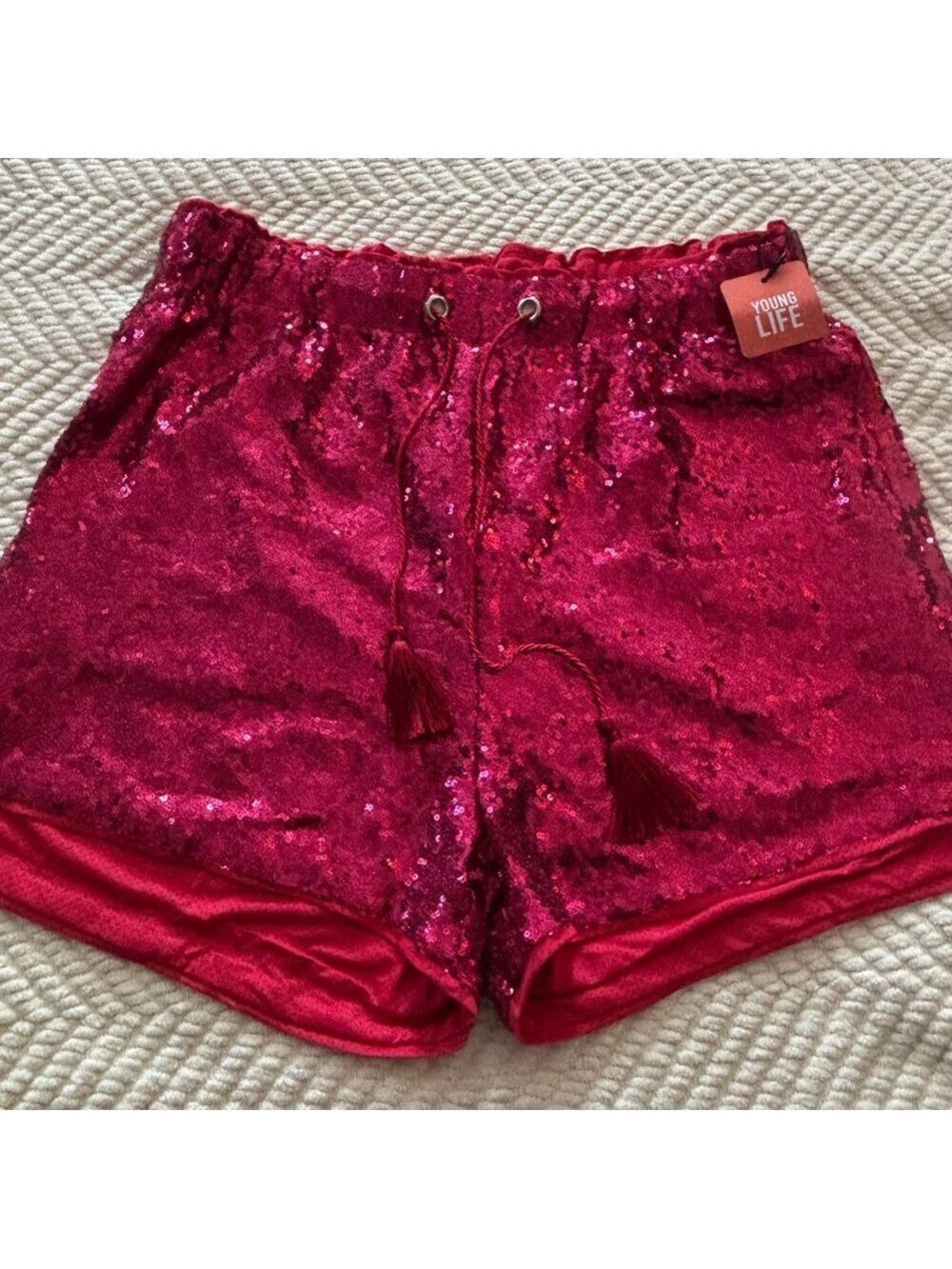 NEW- Sequined Shorts Women's XL - Picture 8 of 10